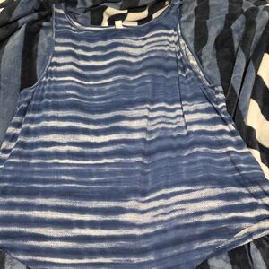 Blue Striped Women's Tank Top